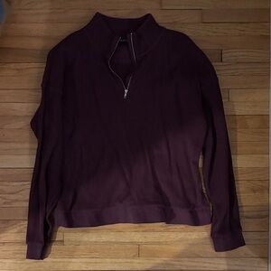 Women's Peloton maroon Half-Zip Sweater size Medium
